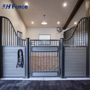Customized 12ft Prefabricated Galvanized Steel Horse Stable Sell Luxurious Portable Outdoor Horse Stall With Roof Stalel thumbnail-2