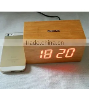 Touch Control for Snooze Wooden Desk Clock thumbnail-1