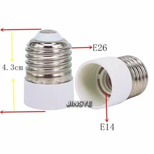 Plastic E27 to E14 Adaptor Bulb Holder Lamp Socket thumbnail-1