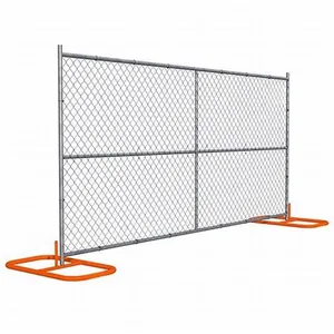 Manufacturer Customized Hook Net Temporary Mobile Guardrail Frame Removable Foot Temporary Boundary Wall Barrier Fence thumbnail-5