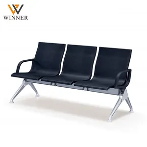 New Model Modern Public Area Waiting Chair Triple Seater PU Cushion Bench for Airport Terminal Hospital Lobby Office Outdoor Gym thumbnail-1