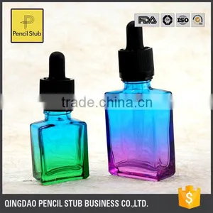 Glass Dropper Bottles 30ml Blue and Gradully Empty Glass Bottles With Dropper With Childproof Evident Cap e Liquid Bottle thumbnail-1