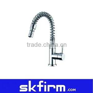 Chrome Spring Pull Out Spray Kitchen Faucet thumbnail-1