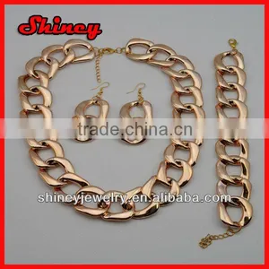 Varous Fashion Styled HOT Link Chain 18 Carat Gold Jewelry Sets thumbnail-1