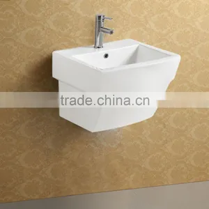 Wall Hung Semi Pedestal Fashionable Ceramic Basin thumbnail-1