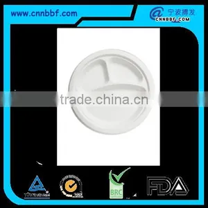 Disposable and Biodegradable Bagasse Pulp Molding Bagasse Compartment Plates thumbnail-1