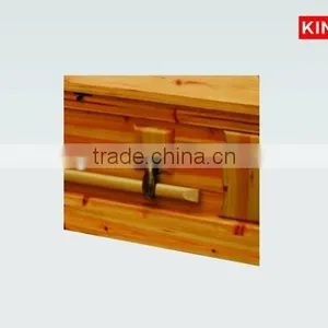 Solid Mahogany Wood Casket Full Couch Funeral Product CEDARLAND Chinese Solid Wood Casket thumbnail-2