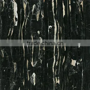 Black Colour Micro-Crystal Stone Polished Tile thumbnail-1