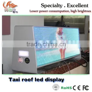 RGX P5mm High Brightness Wireless 3G Asychronous Led Taxi Sign/led Taxi Roof Sign/taxi Top Led Display thumbnail-1