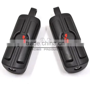 BJ-FP216-051 Billet Aluminum Foot Pegs Pedal for Serrated Harley Davidson Style thumbnail-2