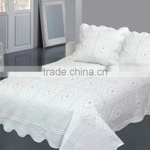 2015 New Designs,Velvet Embroider Bedspread Bedsheets Quilt Throw Set thumbnail-1