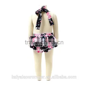 Wholesale Children's Boutique Clothing Floral New Born Baby Romper thumbnail-3