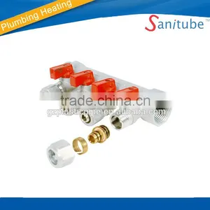 Plumbing Manifold With Handle and Brass Movable Pipe Fittings thumbnail-1