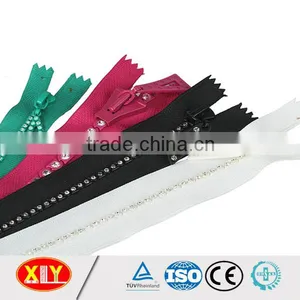 China XLY Zipper #5 Close End Fancy Style Diamond Zipper thumbnail-6