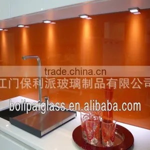 Decorative White Color Plaint Splashback Glass thumbnail-3