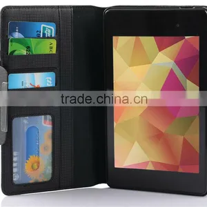 Wallet Leather Stand Case Cover for New Google Nexus 7 2G Second Generation thumbnail-1