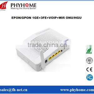 GPON Onu 4 Lan With Wifi Fiber Optic Equipment FTTH ONT Compatible With Huawei ZTE thumbnail-1