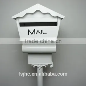 Foshan JHC-1023B Post Mounted Aluminum Mailbox/Decorative Letterbox/House Design Standing Postbox For Garden thumbnail-3