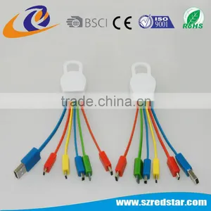 2016 New Model 5 Head Multi Charging Usb Cable for Iphone/samsung/andriod thumbnail-1