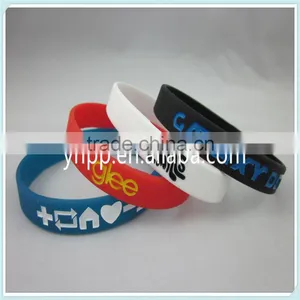Bulk Cheap Promotional Silicone Wristband Bracelet, Debossed Logo thumbnail-1