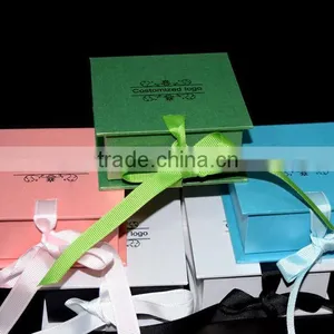 Handmade Small Gift Paper Box With Bowknot or Ribbon thumbnail-2