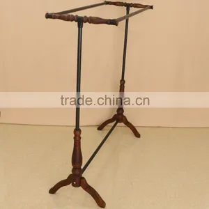 QD-F170 Wooden Clothes Hanging Drying /display Rack thumbnail-2