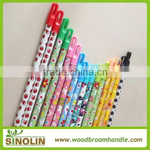 China Flower Pvc Coated Broom Metal Handle for Cleaning Quality Choice thumbnail-1