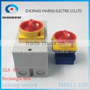 Isolator Switch With Protective Box Cover Waterproof YMD11-32D 4P IP66 OFF-ON Rotary Changeover Switch On-off Power Cutoff thumbnail-1