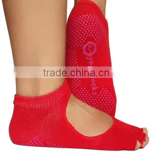 Cotton Toeless Anti Slip Yoga Socks thumbnail-1