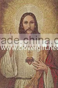 Sacred Heart Of Jesus Catholic Wall Hanging Tapestry Icon thumbnail-1