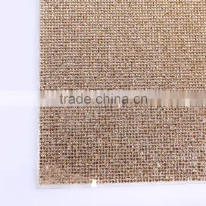 Popular 24cm*40cm Hot Fix Crystal Rhinestone Mesh Sheet for Evening Dress thumbnail-6
