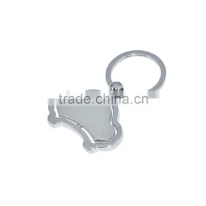 House Shape and Car Shape Rotating Metal Keychain for Sales thumbnail-2