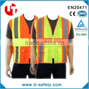 Birdeye Mesh High Visibility Safety Reflective Red/orange/yellow Jacket thumbnail-1