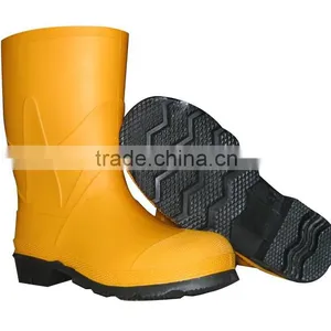2014 Yellow Pvc Safety Boots for Men thumbnail-1