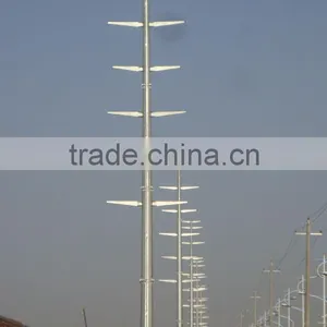 High Voltage Single Pole Power Transmission Line Tower thumbnail-1