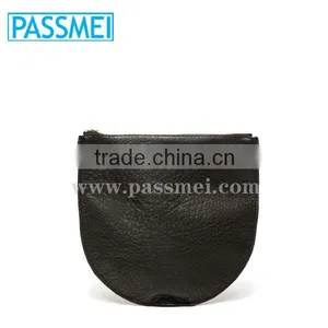 Ladies Genuine Black Leather Pouch thumbnail-1