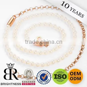 Charm Pearl Decorative Gold Metal Chain for Handbag thumbnail-1