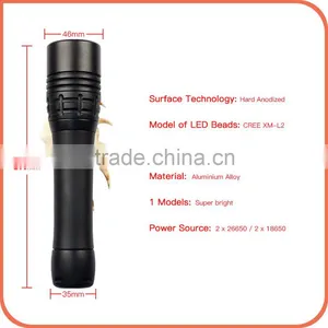 Factory Bulk Sale Magnetic Control Charging Aluminum Underwater 100m 1000 Lumen xm l2 Shenzhen Powerful Diving Torch thumbnail-6