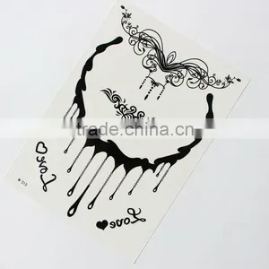 Water Transfer Temporary Hindu Sexy Bridal Indian Flash White Lace Durable Tattoo Sticker thumbnail-4