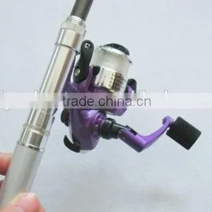 Black Portable Pocket Fish Pen Aluminum Alloy Fishing Rod thumbnail-4