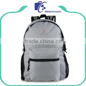 Cheap Grey Fashion Textile Backpack With Mesh Pockets thumbnail-1