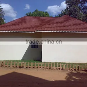 Bent Tiles Type and Al-Zn Steel (Galvanized Sheets) Material Aluzinc Roof/stone Coated Roof Tile for Africa Market thumbnail-1