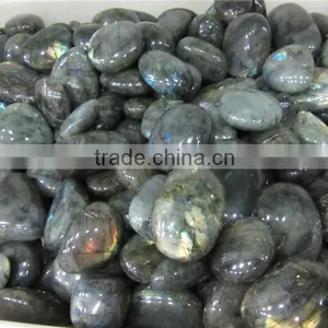 New Arrival Customed Blue Labradorite Quartz Crystal Eggs Natural Rough Crystal thumbnail-2