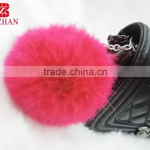 Beautiful Rabbit Fur Handbag Accessories Keychain thumbnail-2