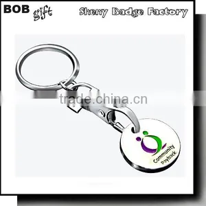 Stamped Trolley Coin With Logo for EURO or Poud Size thumbnail-2