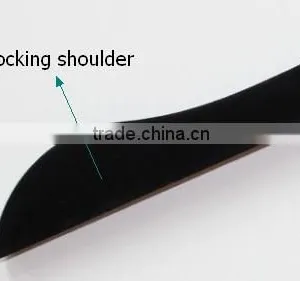 Black Thin Flocking Dress Plastic Hanger thumbnail-4