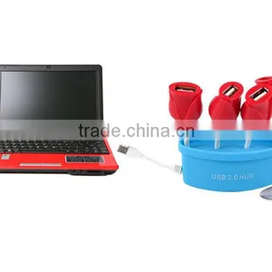 BRAND NEW Flower Shaped 4 Port USB Hub for PC Home Office thumbnail-3