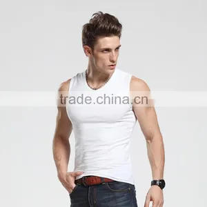 Wholesale Men's Stringer Tank Top, 100% Cotton Custom Tank Top Men thumbnail-1