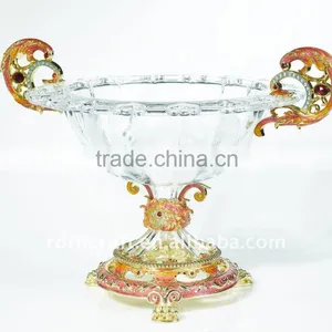 Craft High Class Pewter and Metal Fruit Plate Container Decorative Metal Containers thumbnail-1