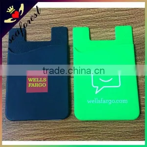 OEM Promotional Silicone Cell Phone Back Adhersive Card Holder thumbnail-5